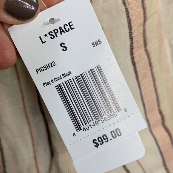 L*Space Play it Cool Crop Top and Drawstring Short Set New with tags W-578 Sz S - Picture 15 of 16